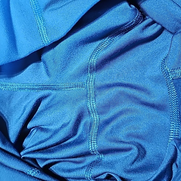 Under Armour Fitted Leggings Blue With Pockets Size Small - Picture 5 of 7